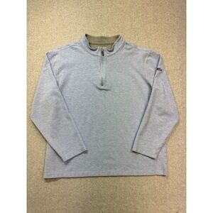 Mizzen+Main Sweater Mens Large Blue Quietflex Pullover Casual Cozy‎ Activewear